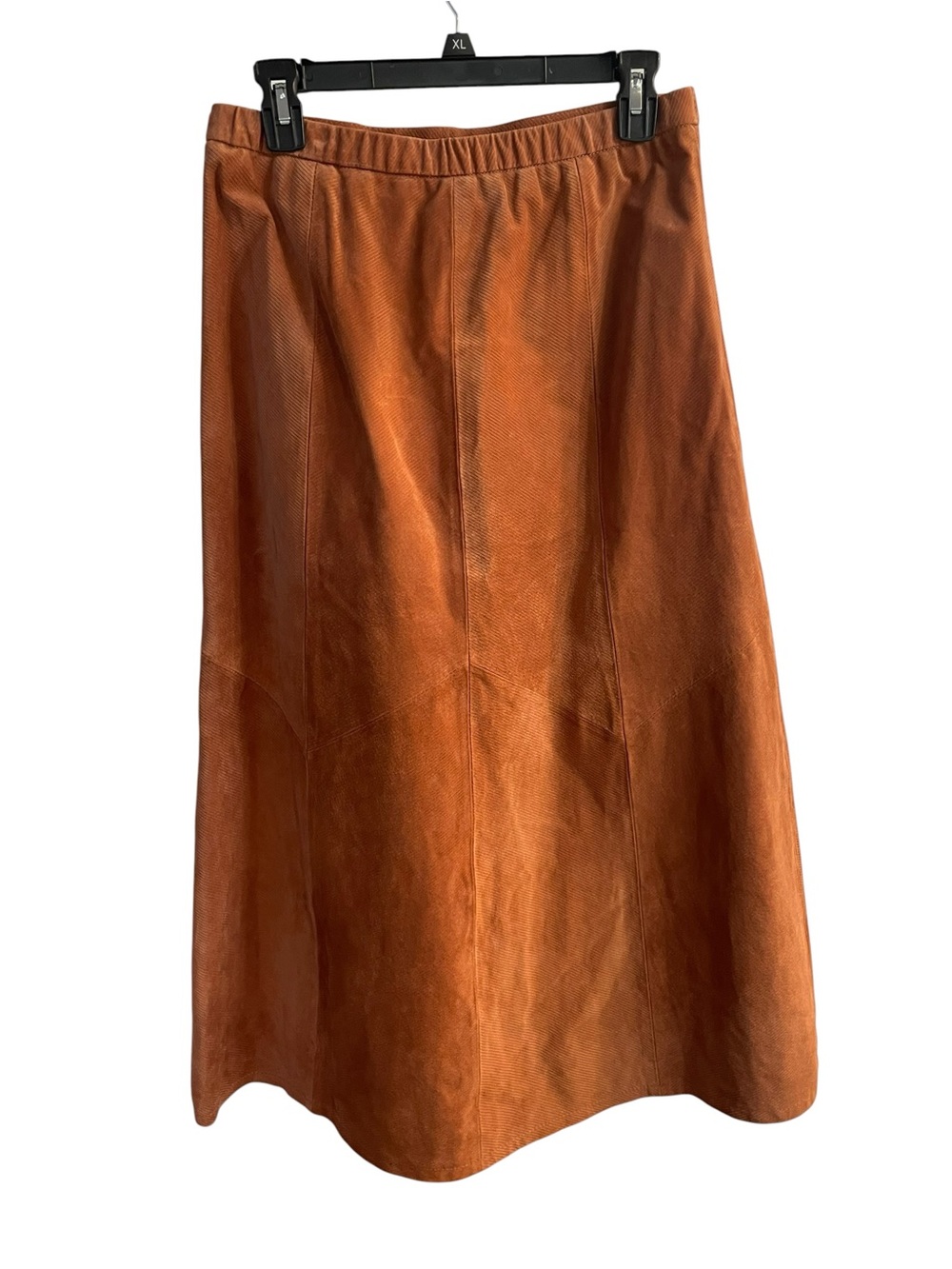 NWT Vintage Terry Lewis 100% Leather Rust Maxi Skirt Size 12 - Picture 3 of 11